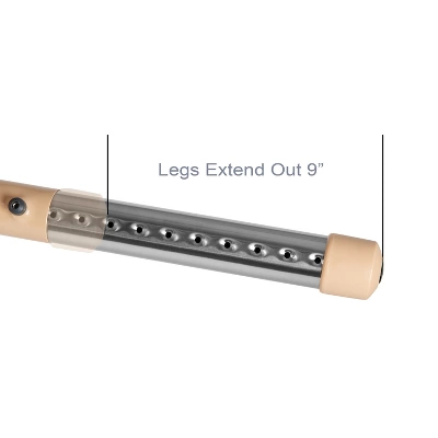 Flash Furniture 25.125"W X 35.5"L Crescent Natural Plastic Height Adjustable Activity Table 6 Flash Furniture 25.125"W X 35.5"L Crescent Natural Plastic Height Adjustable Activity Table - Image 4