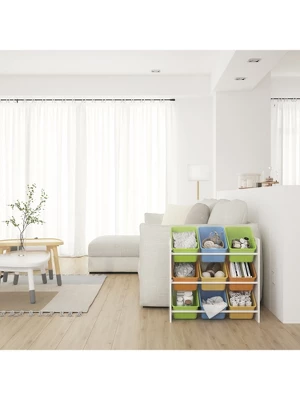 Year Color White Toy Cubes Storage Organizer For Kids, Classroom, Playroom, Daycare, Nursery With 9 Colorful Storage Bins 7 Year Color White Toy Cubes Storage Organizer For Kids, Classroom, Playroom, Daycare, Nursery With 9 Colorful Storage Bins - Image 5