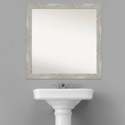 30" X 30" Non-Beveled Dove Narrow Bathroom Wall Mirror Gray Wash - Amanti Art 9 30" X 30" Non-Beveled Dove Narrow Bathroom Wall Mirror Gray Wash - Amanti Art - Image 7