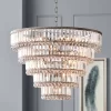 Vienna Full Spectrum Magnificence Satin Nickel Chandelier 24 1/2" Wide Modern Faceted Crystal Glass 15-Light LED Fixture For Dining Room House Kitchen -Northlight Store GUEST 70681910 3182 4cfa 92c6 a71b1bea92c1