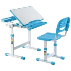 Mount-It! Kids Desk And Chair Set | Height Adjustable Ergonomic Children's School Workstation With Storage Drawer | Blue -Northlight Store GUEST 70f1762b 1dc0 40ea 85c8 d9b157fc48b0
