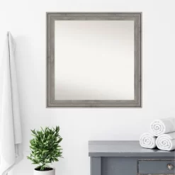 31" X 31" Non-Beveled Regis Barnwood Gray Wood Bathroom Wall Mirror - Amanti Art 16 31" X 31" Non-Beveled Regis Barnwood Gray Wood Bathroom Wall Mirror - Amanti Art -Northlight Store GUEST 714ab3bb 179d 4b55 a2b8 b234b4fe3268