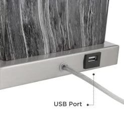 360 Lighting Connie Modern Table Lamps Set Of 2 With White Marble Riser 25" High Black Faux Marble USB Charging Port White Rectangular Shade For Desk 10 360 Lighting Connie Modern Table Lamps Set Of 2 With White Marble Riser 25" High Black Faux Marble USB Charging Port White Rectangular Shade For Desk -Northlight Store GUEST 71589750 1e2d 47e9 a685 da6f3eb5bf29