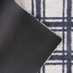 2'x3' ColorStar Prairie Grid Door Mat Navy - Bungalow Flooring -Northlight Store GUEST 7343958d b3bf 4a74 8090 aad6f4454f37