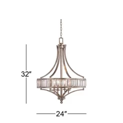 Vienna Full Spectrum Soft Silver Chandelier 24" Wide Crystal Glass 4-Light Fixture For Dining Room House Kitchen Bedroom 14 Vienna Full Spectrum Soft Silver Chandelier 24" Wide Crystal Glass 4-Light Fixture For Dining Room House Kitchen Bedroom -Northlight Store GUEST 7393f249 f54a 47ee b388 b1dc8d26a605