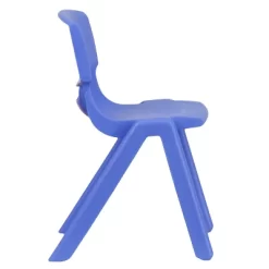 Flash Furniture 4 Pack Blue Plastic Stackable School Chair With 13.25'' Seat Height -Northlight Store GUEST 740dabc8 f412 4a79 9d20 6ec217fd903d