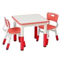 ECR4Kids Square Resin Dry-Erase Adjustable Activity Table With 2 Chairs (3-Piece Set) -Northlight Store GUEST 746c2d60 874c 48a2 8463 80ce62af2701