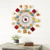 Metal Sunburst Wall Decor With Square Panel Accent Brown - Olivia & May -Northlight Store GUEST 7565ad2a cdc7 4520 b474 50b794885758