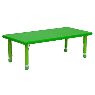 Flash Furniture 24"W X 48"L Rectangular Plastic Height Adjustable Activity Table 12 Flash Furniture 24"W X 48"L Rectangular Plastic Height Adjustable Activity Table - Image 10