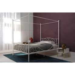 Twin Clara Metal Bed White - Room & Joy -Northlight Store GUEST 7769d9ba 5482 4c97 a62a fb0d5c25f3c8