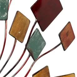 Metal Sunburst Wall Decor With Square Panel Accent Brown - Olivia & May -Northlight Store GUEST 77b48add 79b5 4f3f b152 011fc74a40a3