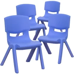 Flash Furniture 4 Pack Plastic Stackable School Chairs With 10.5" Seat Height -Northlight Store GUEST 77d32bdf 6dd2 4ab0 a29e b4ab400b0442