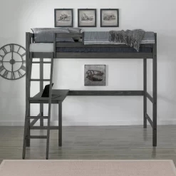 Twin Crosswinds Complete Loft Bed Wirebrush Gray - Hillsdale Furniture