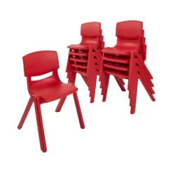 ECR4Kids 12 Inch Plastic Stackable Classroom Stack Chairs, Indoor/Outdoor For Kids-10pk -Northlight Store GUEST 7a525171 b1ed 4343 9d1f 7a5b9bd78415