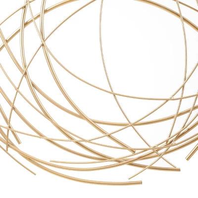 LuxenHome Gold Metal Abstract Swirl Round Wall Decor 10 LuxenHome Gold Metal Abstract Swirl Round Wall Decor - Image 8