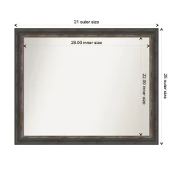 Amanti Art Bark Rustic Char Narrow Non-Beveled Bathroom Wall Mirror -Northlight Store GUEST 7abe6e4d a740 4c1a 8b9e e436ef067f94