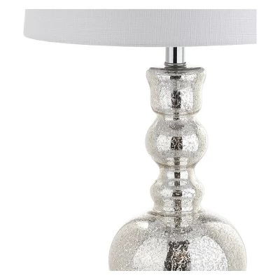 28.5" Genie Glass Table Lamp Set Of 2 Silver (Includes LED Light Bulb) - JONATHAN Y 4 28.5" Genie Glass Table Lamp Set Of 2 Silver (Includes LED Light Bulb) - JONATHAN Y - Image 2