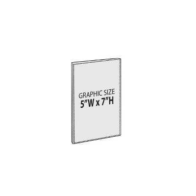 Azar Displays Clear Acrylic Wall Artwork And Photo Frame With Tape 5" W X 7" H Portrait / Vertical, 2-Pack 5 Azar Displays Clear Acrylic Wall Artwork And Photo Frame With Tape 5" W X 7" H Portrait / Vertical, 2-Pack - Image 3