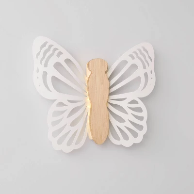 Butterfly Wood Lit Kids' Wall Decor Cream - Pillowfort™ 5 Butterfly Wood Lit Kids' Wall Decor Cream - Pillowfort™ - Image 3