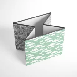 Bacati - Clouds In The City Mint//Gray Storage Box Large