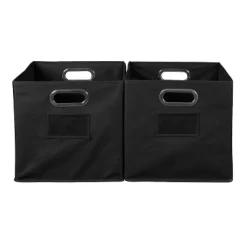 Niche Cubo 2pk Foldable Fabric Storage Bin With Label Holder Black 10 Niche Cubo 2pk Foldable Fabric Storage Bin With Label Holder Black -Northlight Store GUEST 7c0875d8 65c9 4717 9555 a4192f082b33