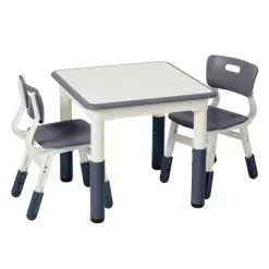 ECR4Kids Square Resin Dry-Erase Adjustable Activity Table With 2 Chairs (3-Piece Set) -Northlight Store GUEST 7cb37d1e 626a 4945 8f87 c3cfc4aaf994