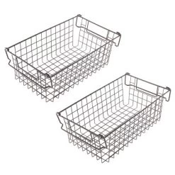 Set Of 2 Storage Bins - Basket Set For Toy, Kitchen, Closet, And Bathroom Storage - Medium Shelf Organizers With Handles By Home-Complete (Brown) 18 Set Of 2 Storage Bins - Basket Set For Toy, Kitchen, Closet, And Bathroom Storage - Medium Shelf Organizers With Handles By Home-Complete (Brown) -Northlight Store GUEST 7cbd9636 e4c2 41b6 95b1 cf3449c6378f