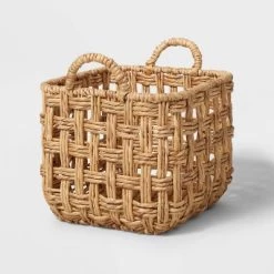 Twisted Open Checkered Weave Milk Crate Natural - Brightroom™ 10 Twisted Open Checkered Weave Milk Crate Natural - Brightroom™ -Northlight Store GUEST 7cdb0b06 63dd 4c9e 9054 23599ff003c3