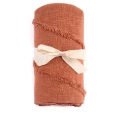 Shiraleah Light Weight Ginger Haven Tufted Throw With Fringe