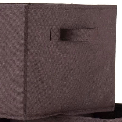 Set Of 6 Capri Foldable Fabric Baskets Chocolate - Winsome 5 Set Of 6 Capri Foldable Fabric Baskets Chocolate - Winsome - Image 3