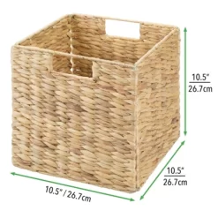 MDesign Woven Hyacinth Home Storage Basket For Cube Furniture, 4 Pack -Northlight Store GUEST 7fe17992 2e22 4369 b87a 111741540f2c