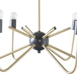 Alexis 6-Light Two-Tone Chandelier Antique Brass/Black - Hampton Hill -Northlight Store GUEST 7ff779c8 fa0d 4224 b7e4 b1405d2a0431