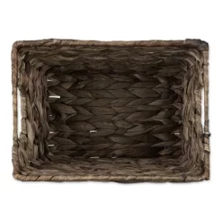 Design Imports Set Of 3 Hyacinth Baskets Gray Wash