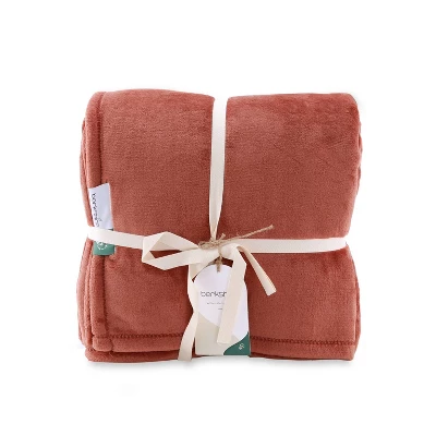 50"x60" 300 Recycled Velvetloft Throw Blanket Orange - Berkshire Blanket & Home Co. 3 50"x60" 300 Recycled Velvetloft Throw Blanket Orange - Berkshire Blanket & Home Co.