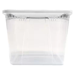 Homz 56 Quart Snaplock Clear Plastic Storage Tote Container Bin With Secure Lid And Handles For Home And Office Organization (4 Pack) -Northlight Store GUEST 8090e874 13fa 47f4 9971 536154062fb4