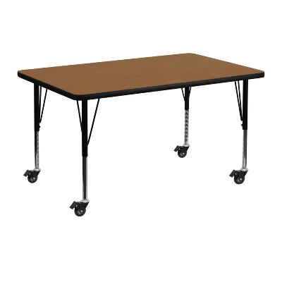 Emma And Oliver Mobile 30x48 Rectangle Laminate Preschool Activity Table 4 Emma And Oliver Mobile 30x48 Rectangle Laminate Preschool Activity Table - Image 2