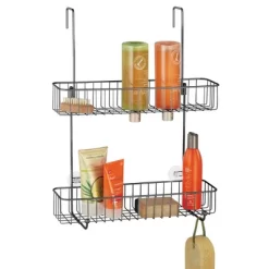 MDesign Wide Metal Over Door Hanging Shower Caddy, 2 Hooks And Baskets 23 MDesign Wide Metal Over Door Hanging Shower Caddy, 2 Hooks And Baskets -Northlight Store GUEST 82babdd6 fa98 428c b08e 36b6517e5bd3