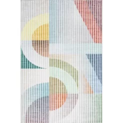NuLOOM Erikka Abstract Striped Kids Machine Washable Area Rug -Northlight Store GUEST 82c152c2 79b2 4d32 9168 c93839b77da0