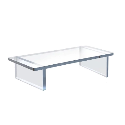 Azar Displays Clear Acrylic 22"W X 10"D X 6"H 1/2" Thick Deluxe Riser W/ Bumpers 3 Azar Displays Clear Acrylic 22"W X 10"D X 6"H 1/2" Thick Deluxe Riser W/ Bumpers