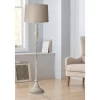 360 Lighting Vintage Shabby Chic Floor Lamp 60" Tall Antique White Washed Natural Linen Fabric Drum Shade For Living Room Reading Bedroom Office -Northlight Store GUEST 83c255b3 f41e 4dff a0af c1da60c347d7