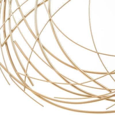 LuxenHome Gold Metal Abstract Swirl Round Wall Decor 11 LuxenHome Gold Metal Abstract Swirl Round Wall Decor - Image 9