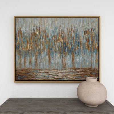 Canvas Tree Framed Wall Art With Gold Frame Gold - Olivia & May 7 Canvas Tree Framed Wall Art With Gold Frame Gold - Olivia & May - Image 5