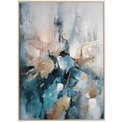 Canvas Abstract Watercolor Blotch Framed Wall Art With Gold Foil Accent Blue - Olivia & May -Northlight Store GUEST 857d7467 c9cf 40dd b241 c99612b5a642