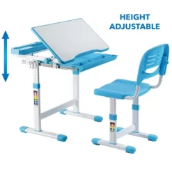 Mount-It! Kids Desk And Chair Set | Height Adjustable Ergonomic Children's School Workstation With Storage Drawer | Blue -Northlight Store GUEST 868b815d 4429 4edc 9196 af85aa9cf585