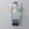 7" X 20" 2 Tier Adjustable Glass Shelf With Towel Bar Wall Shelf - Danya B. -Northlight Store GUEST 86c08c81 eef2 4e92 bcbb 28f27fb8c272