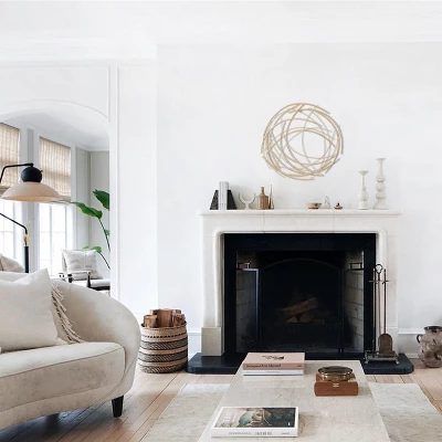 LuxenHome Gold Metal Abstract Swirl Round Wall Decor 6 LuxenHome Gold Metal Abstract Swirl Round Wall Decor - Image 4