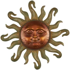 Metal Sun Wall Decor With Smiling Face And Curved Rays Copper - Olivia & May -Northlight Store GUEST 87c04f8a d5d4 4466 bed0 2d60001e9c1d