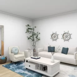 Wood Sail Boat Ship Wheel Wall Decor With Distressing Blue - Olivia & May 30 Wood Sail Boat Ship Wheel Wall Decor With Distressing Blue - Olivia & May -Northlight Store GUEST 87c30288 79ca 496b 8987 61068240f7b8