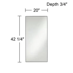 Noble Park Aryn Rectangular Vanity Accent Wall Mirror Modern Matte Black Iron Frame 20" Wide For Bathroom Bedroom Living Room Office House Entryway -Northlight Store GUEST 87dd6778 ee89 45e8 a837 dabd966a1e70