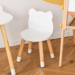 Qaba Kids Table And Chair Set For Arts, Meals, Lightweight Wooden Homework Activity Center, Toddlers Age 3+, White -Northlight Store GUEST 87df9cd5 976a 4c5c 8f9f 7dc59d628fcb